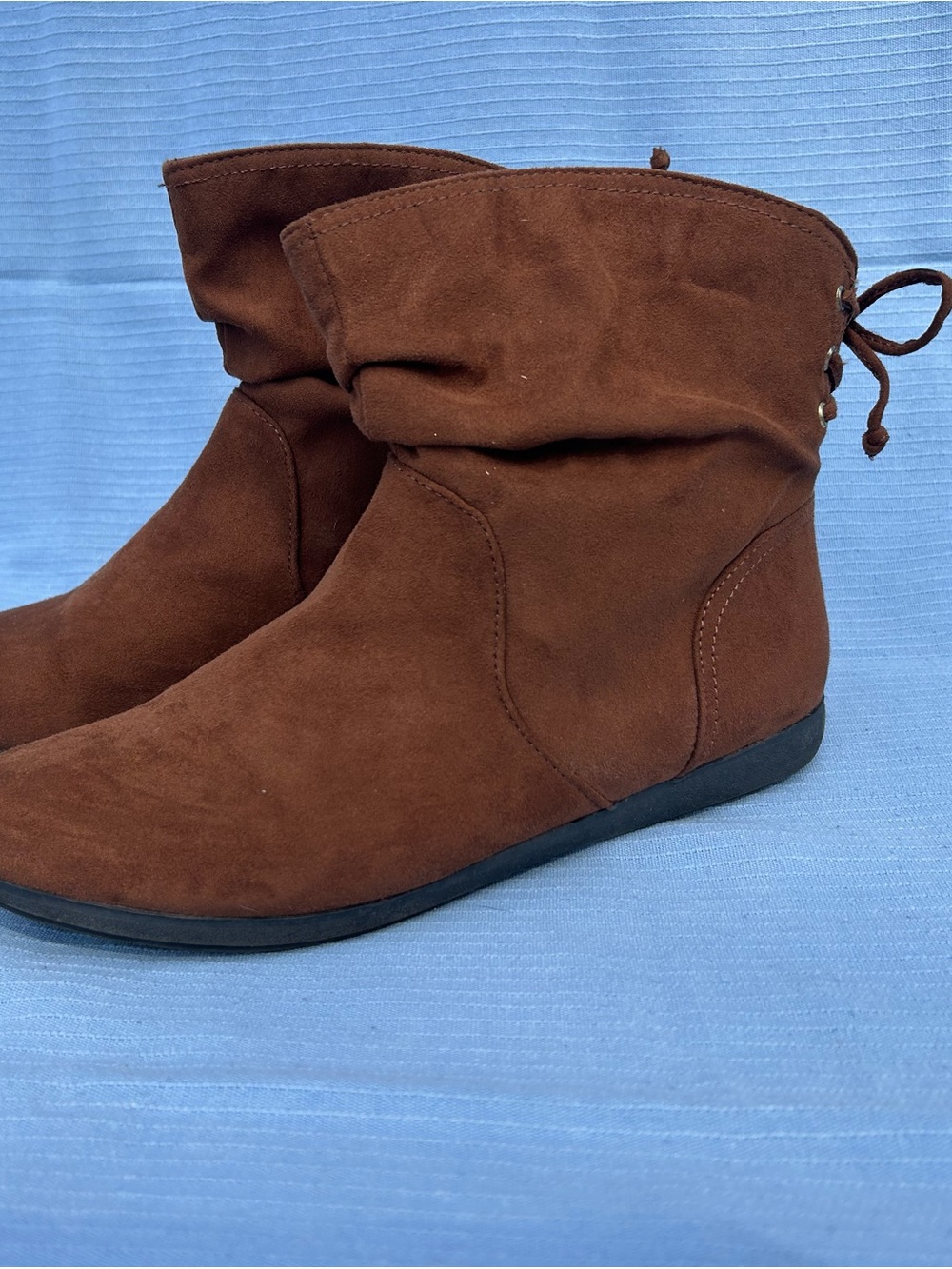 Arizona Jean Company Brown Slouch Suede Ankle Booties